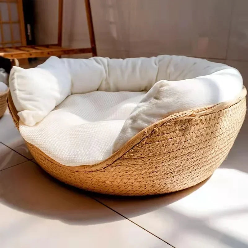 Bamboo Weaving Pet Bed