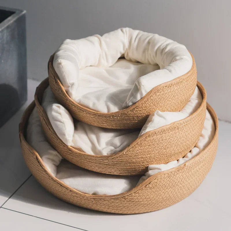Bamboo Weaving Pet Bed
