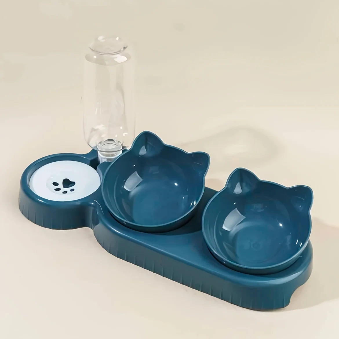 3-in-1 Cat Bowl With Automatic Water Dispenser
